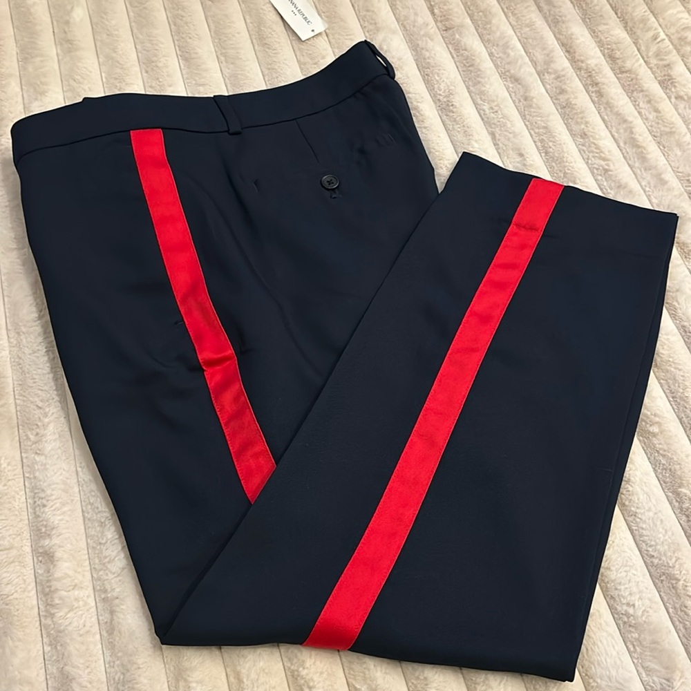 Banana Republic navy pant with red stripe - 10